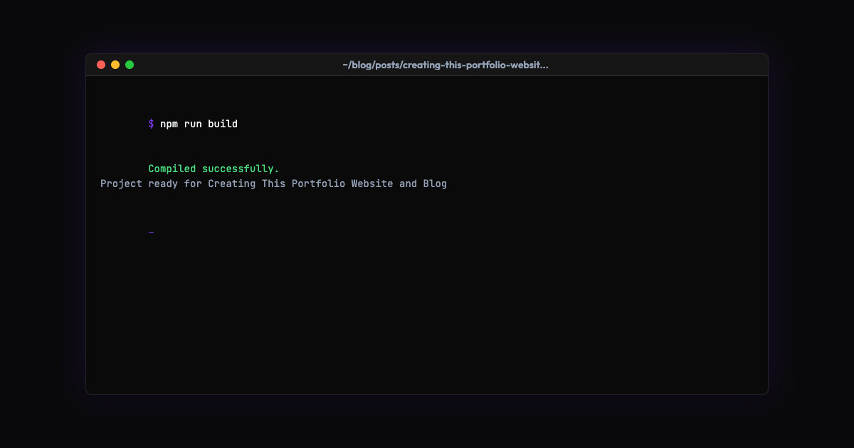 Creating This Portfolio Website and Blog