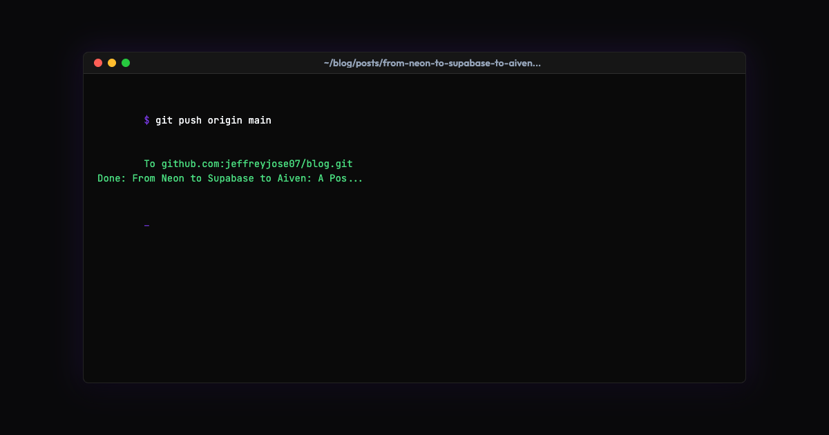 From Neon to Supabase to Aiven: A PostgreSQL Migration Odyssey