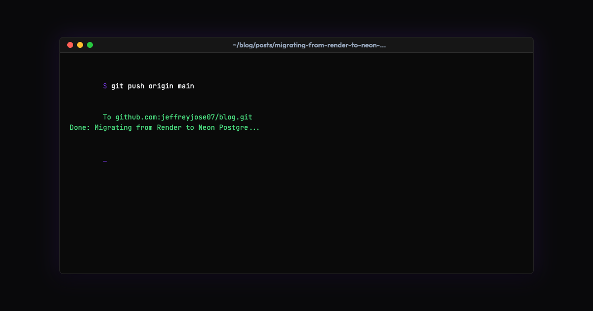 Migrating from Render to Neon PostgreSQL: Lessons from a Zero-Downtime Database Migration