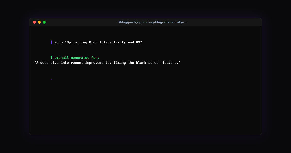 Optimizing Blog Interactivity and UX